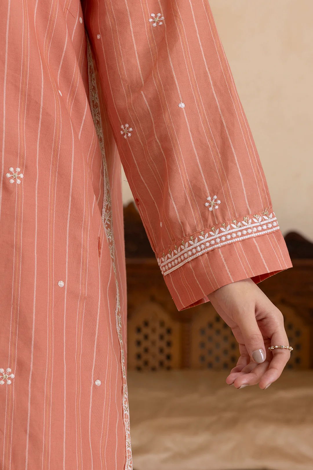 Embroidered Kurta Trouser - 2568 - Image 9