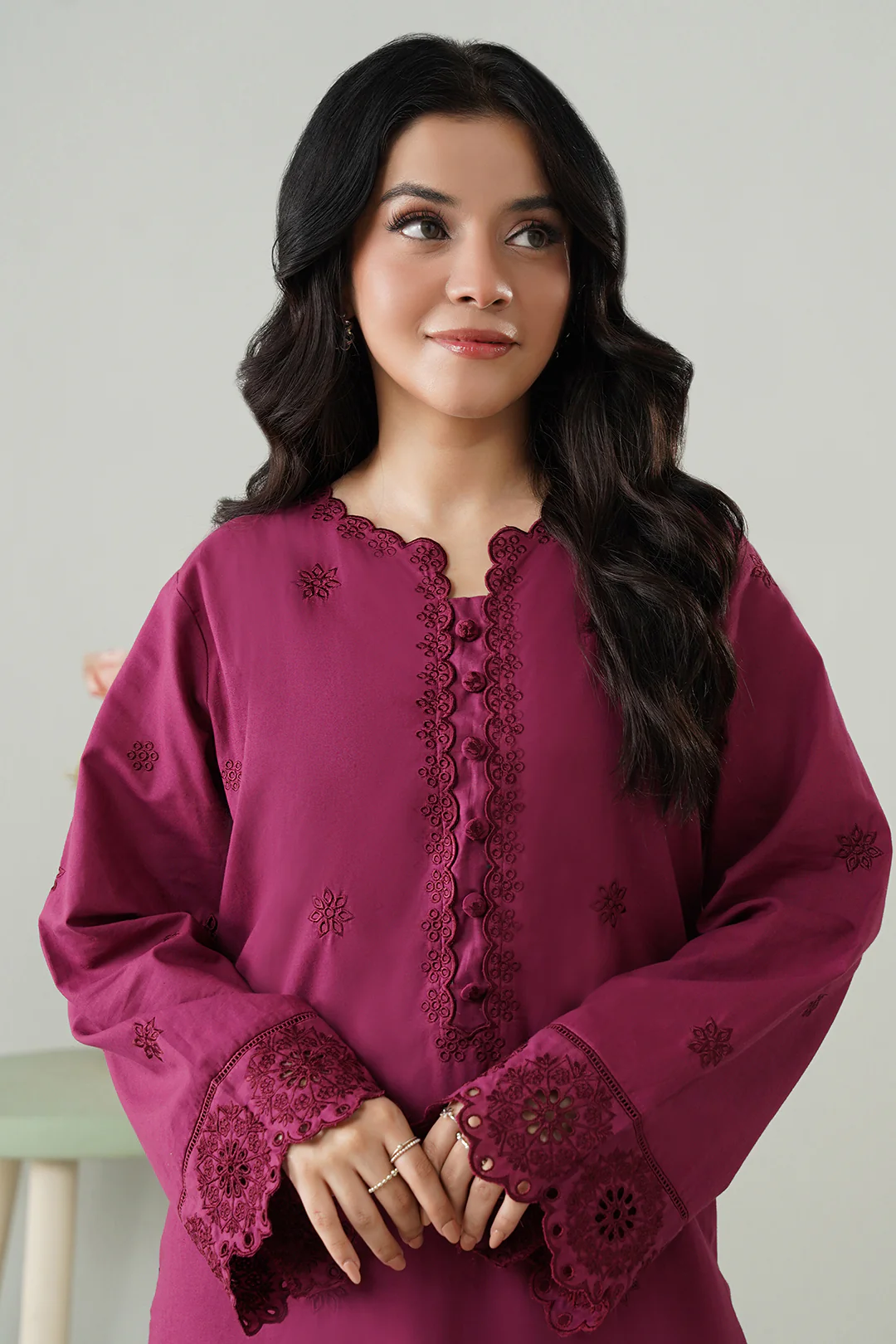Embroidered Kurta Trouser - 2593 - Image 2