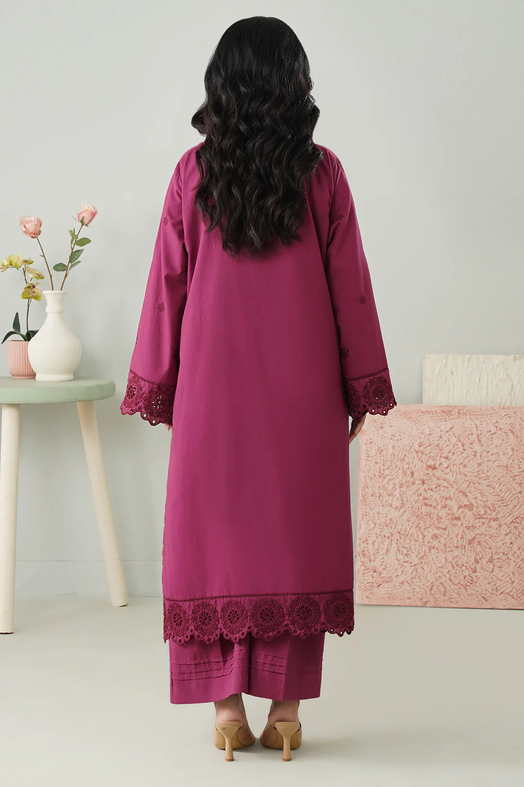 Embroidered Kurta Trouser - 2593 - Image 6
