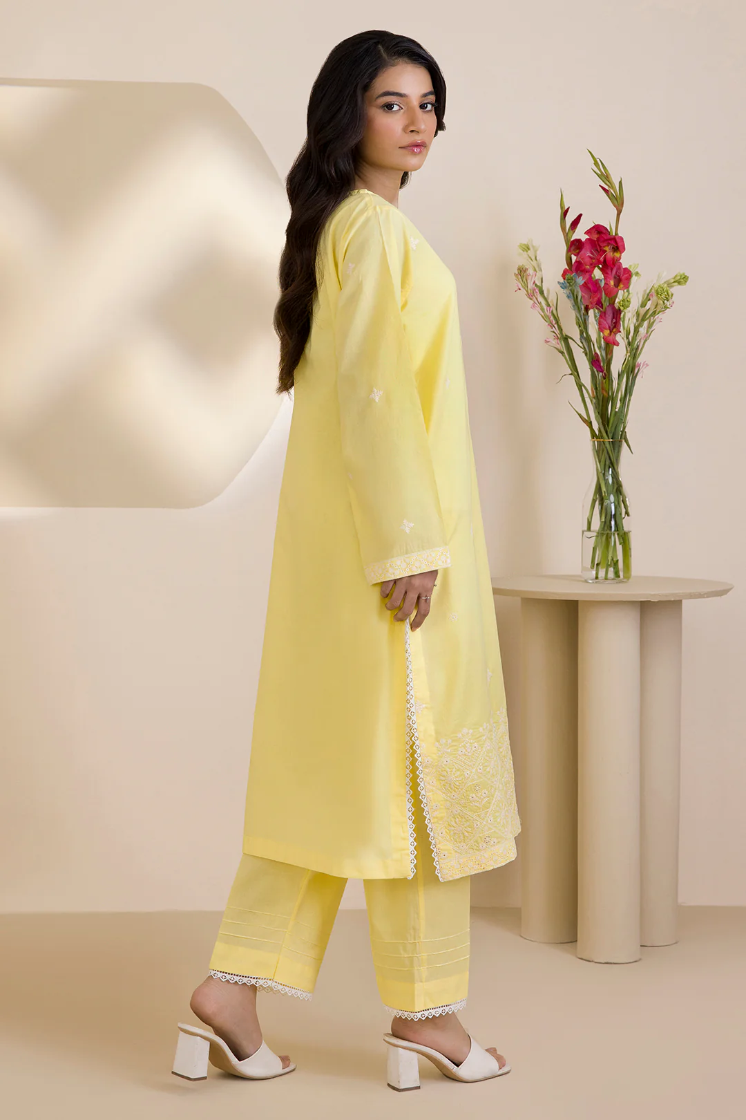 Embroidered Kurta Trouser - 2601 - Image 10