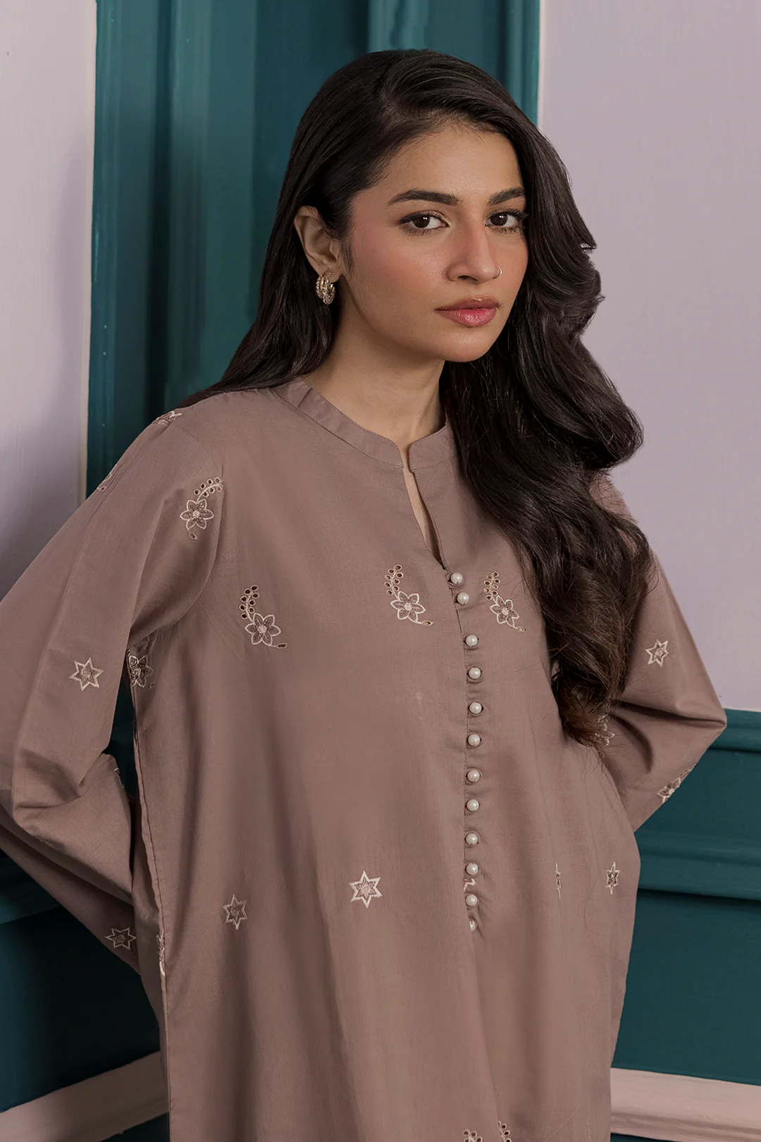Embroidered Kurta Trouser - 2602 - Image 2
