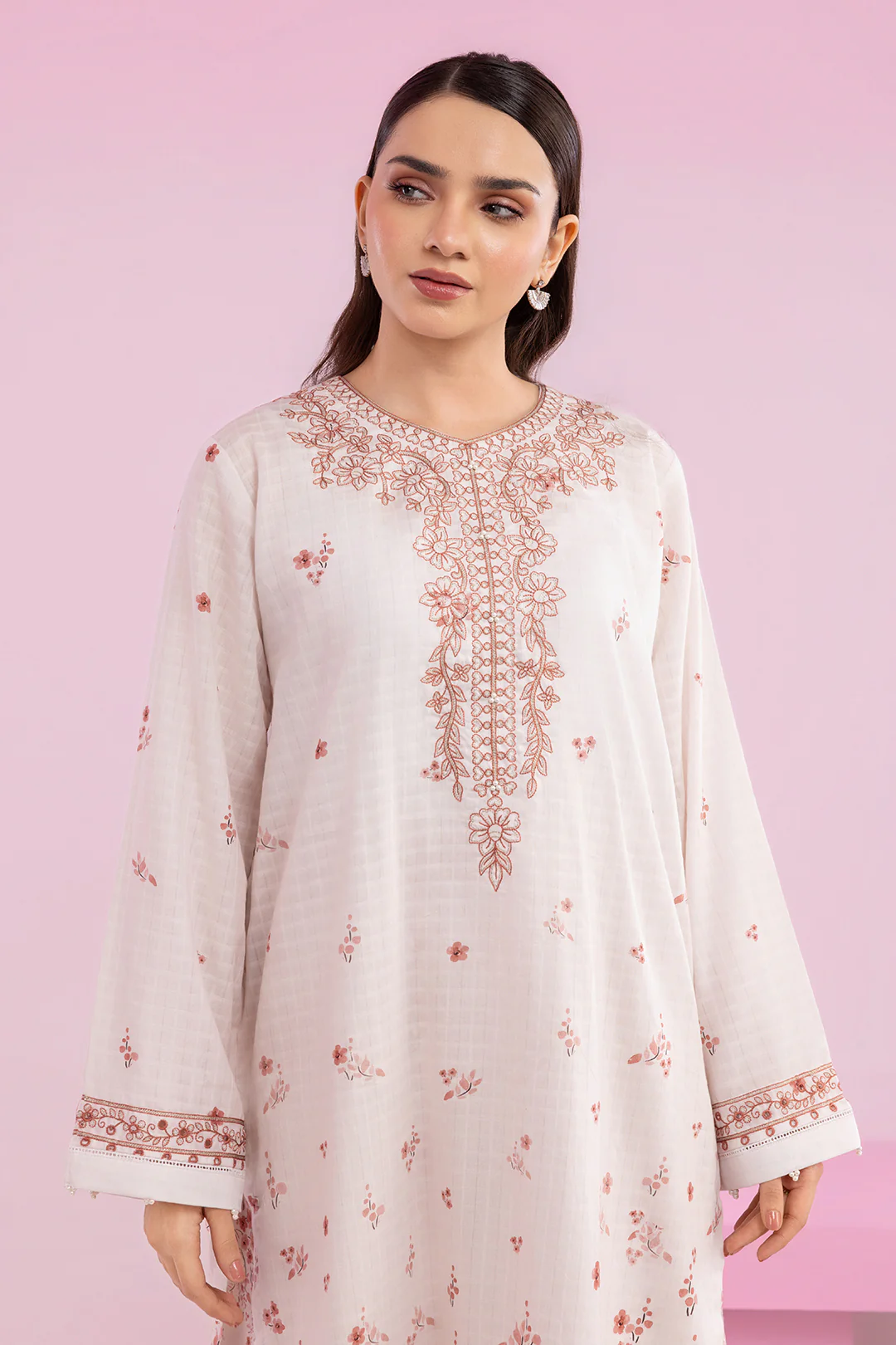 Embroidered Kurta Trouser - 2627 - Image 6