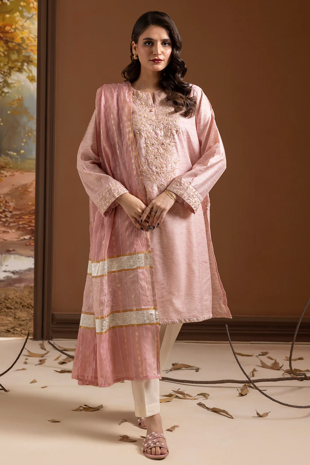Embroidered Kurta Trouser - 2629 - Image 2