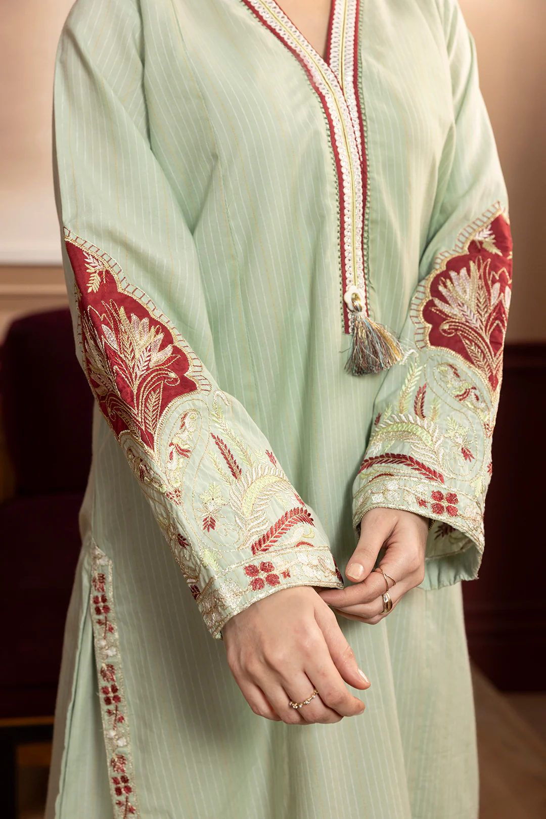 Embroidered Kurta Trouser - 2660 - Image 6