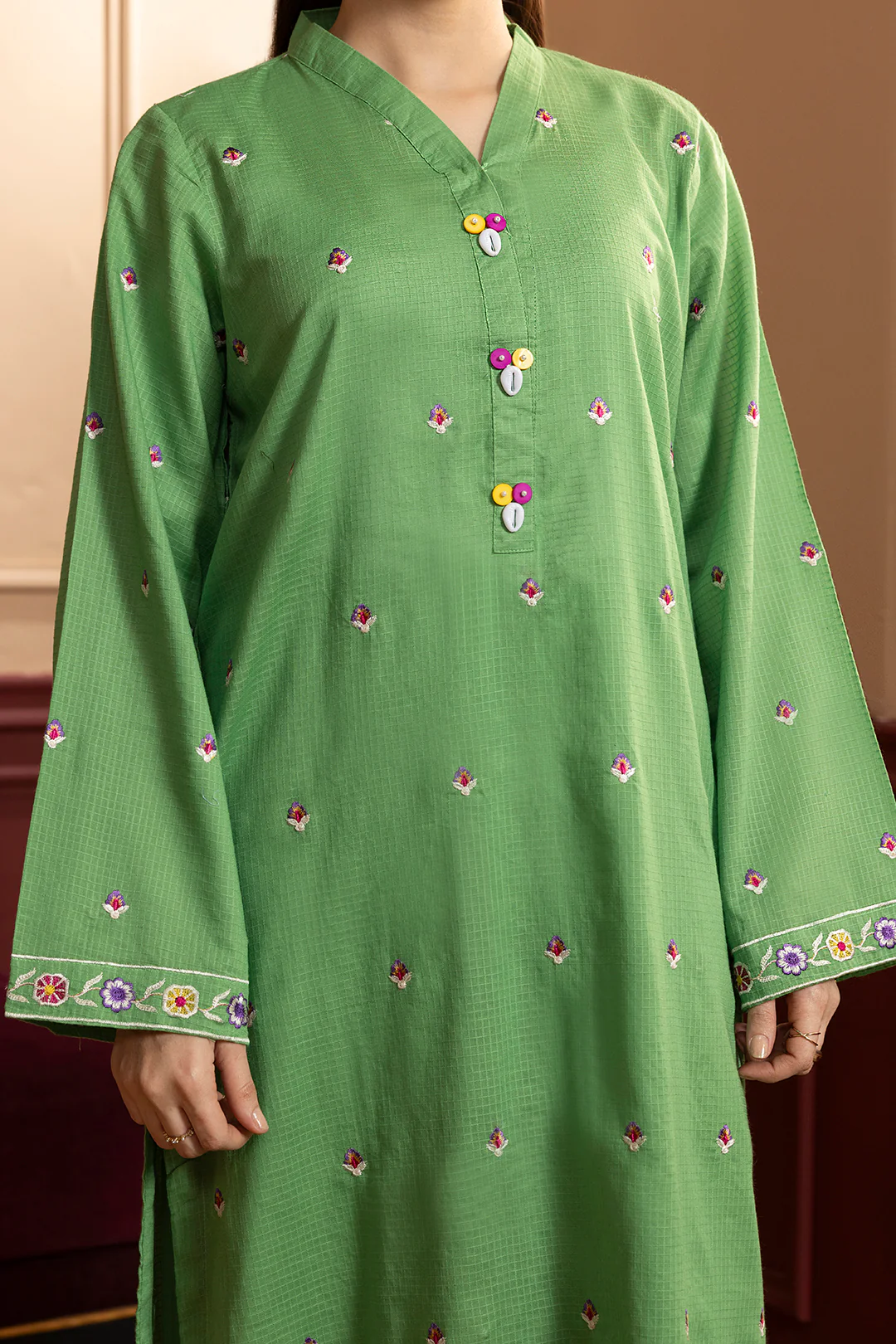 Embroidered Kurta Trouser - 2678 - Image 7