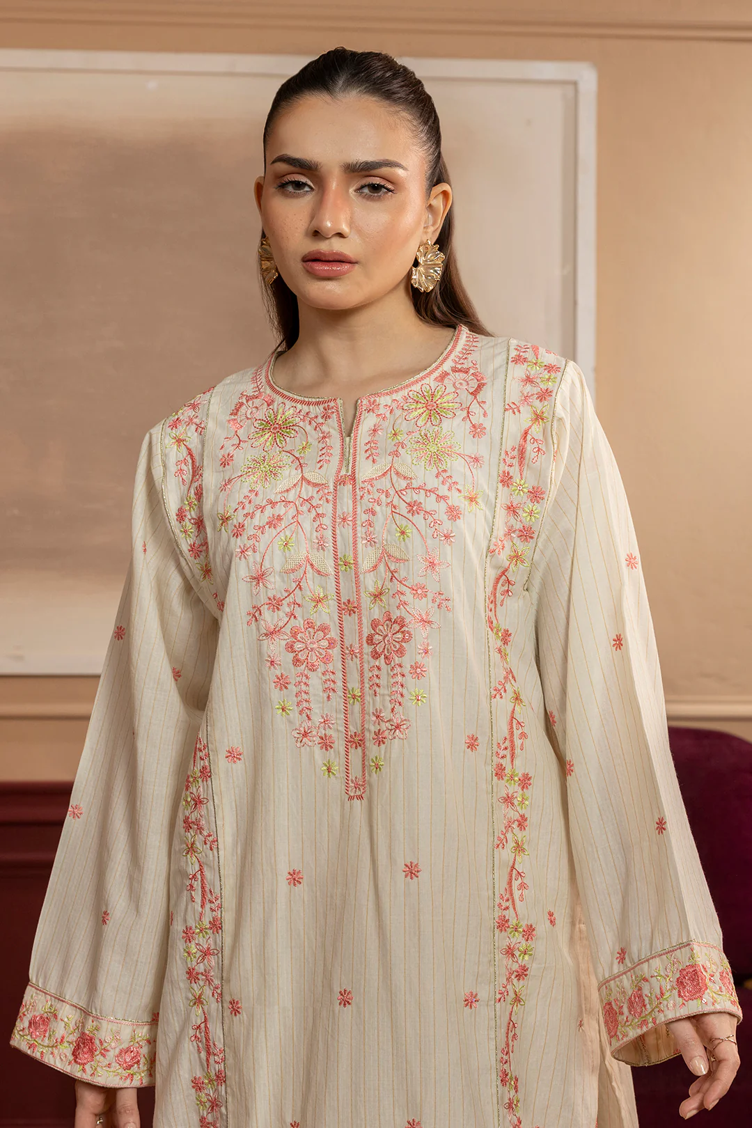 Embroidered Kurta Trouser - 2684 - Image 2