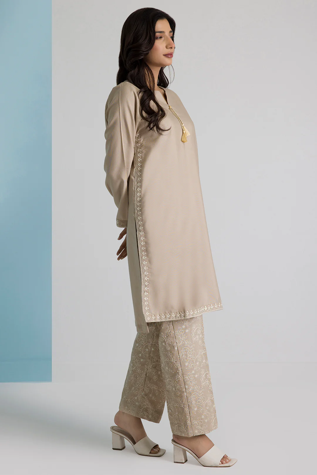 Embroidered Kurta Trouser - 1523 - Image 9