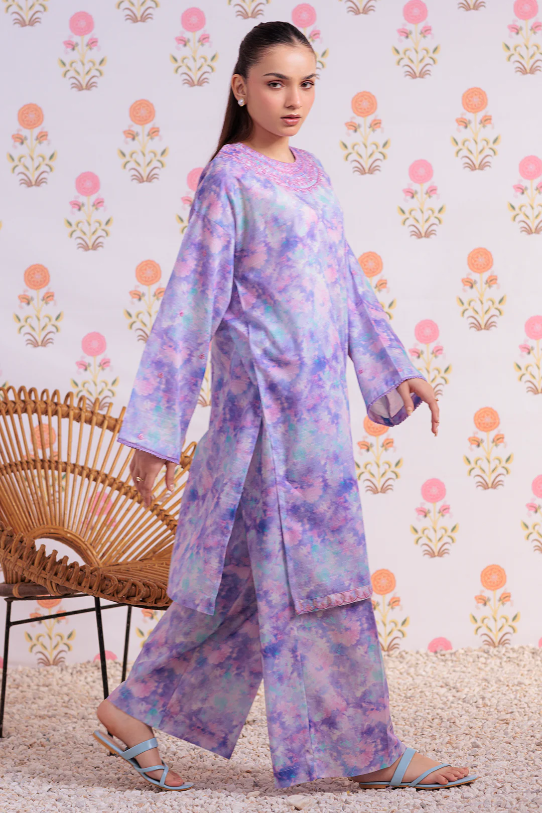 Embroidered Kurta Trouser - 3000 - Image 2