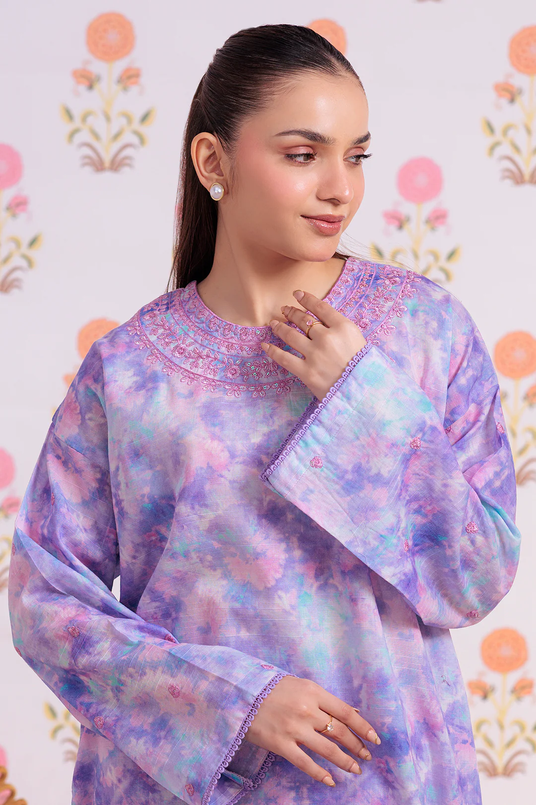 Embroidered Kurta Trouser - 3000 - Image 3