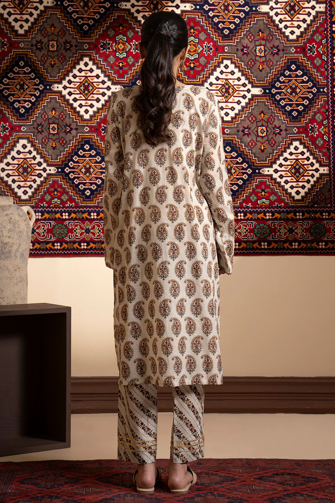 Embroidered Kurta Trouser - 3002 - Image 11