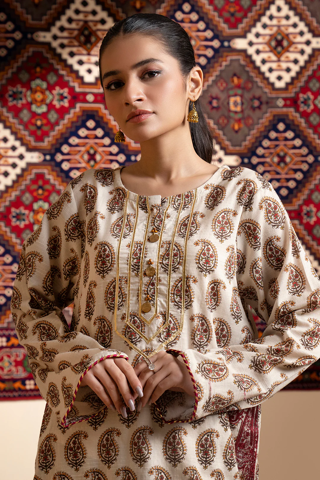 Embroidered Kurta Trouser - 3002 - Image 2