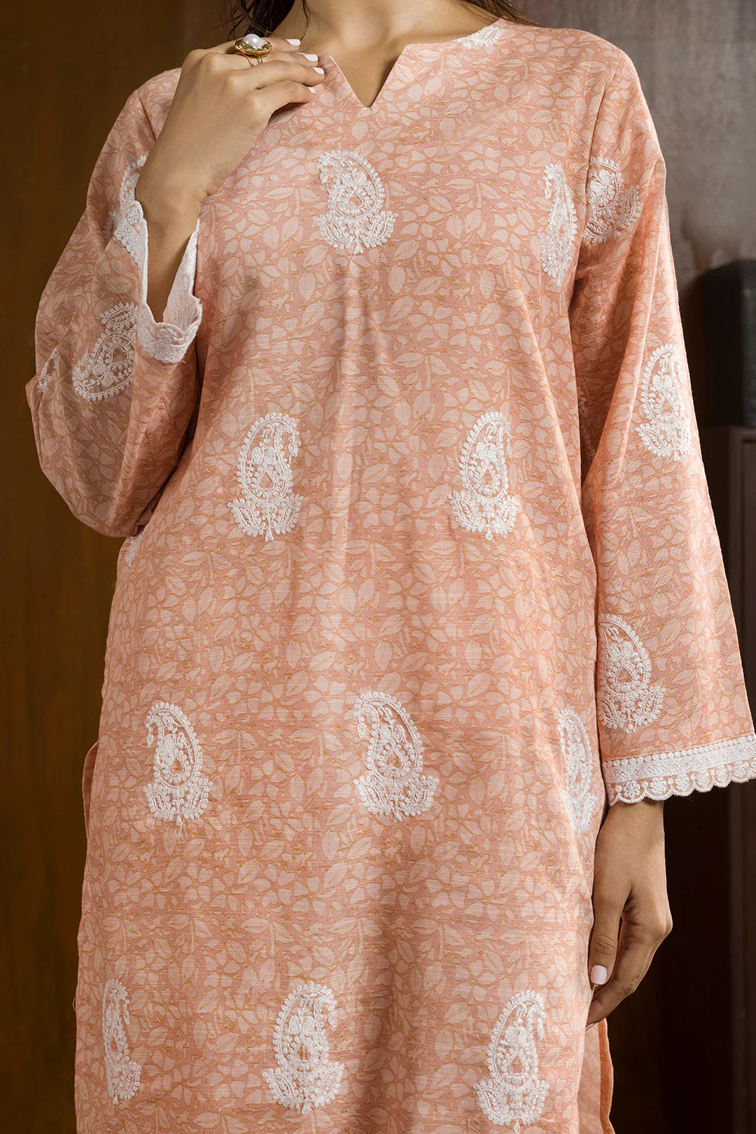 Embroidered Kurta Trouser - 3003 - Image 12