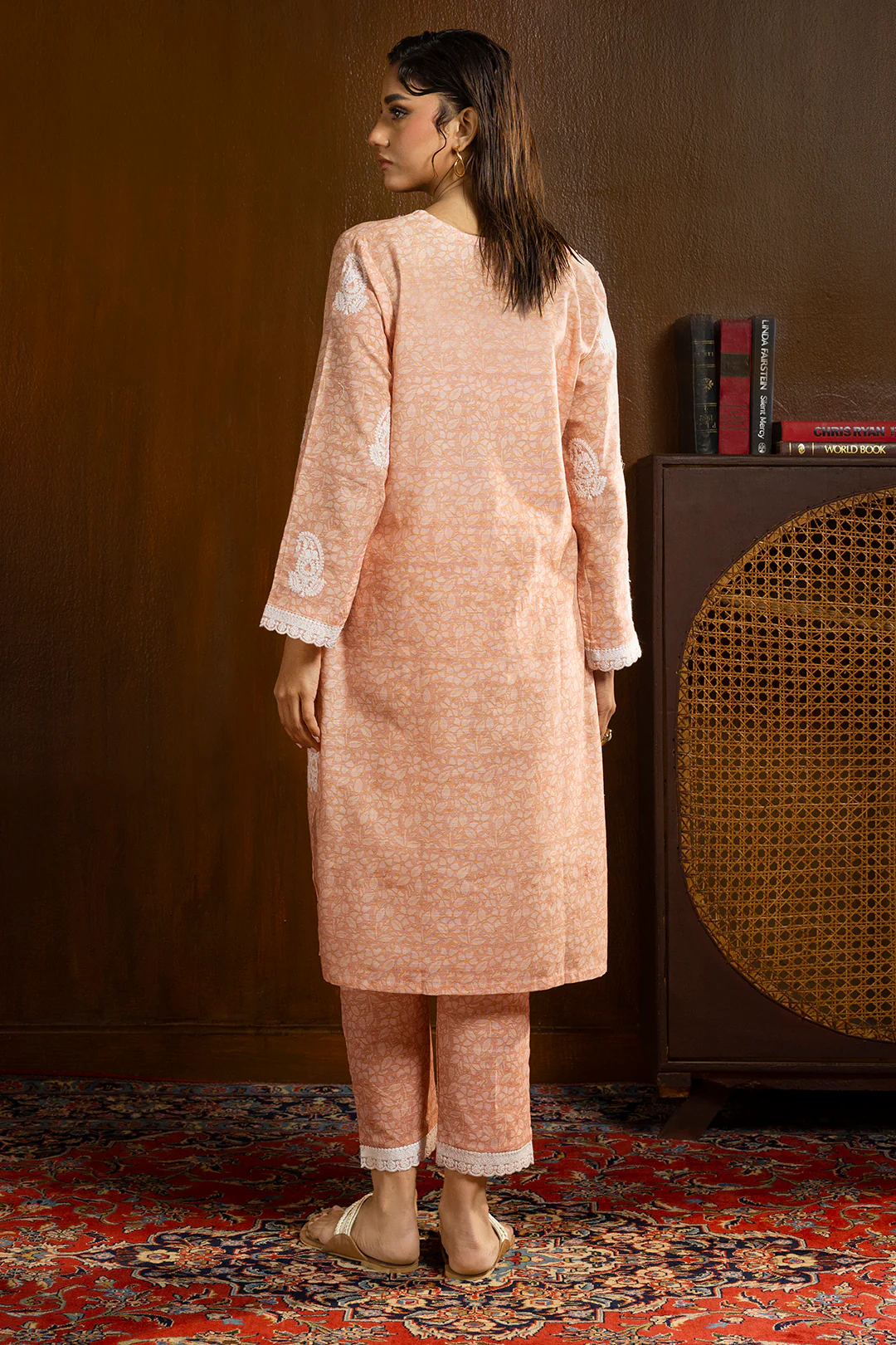 Embroidered Kurta Trouser - 3003 - Image 13