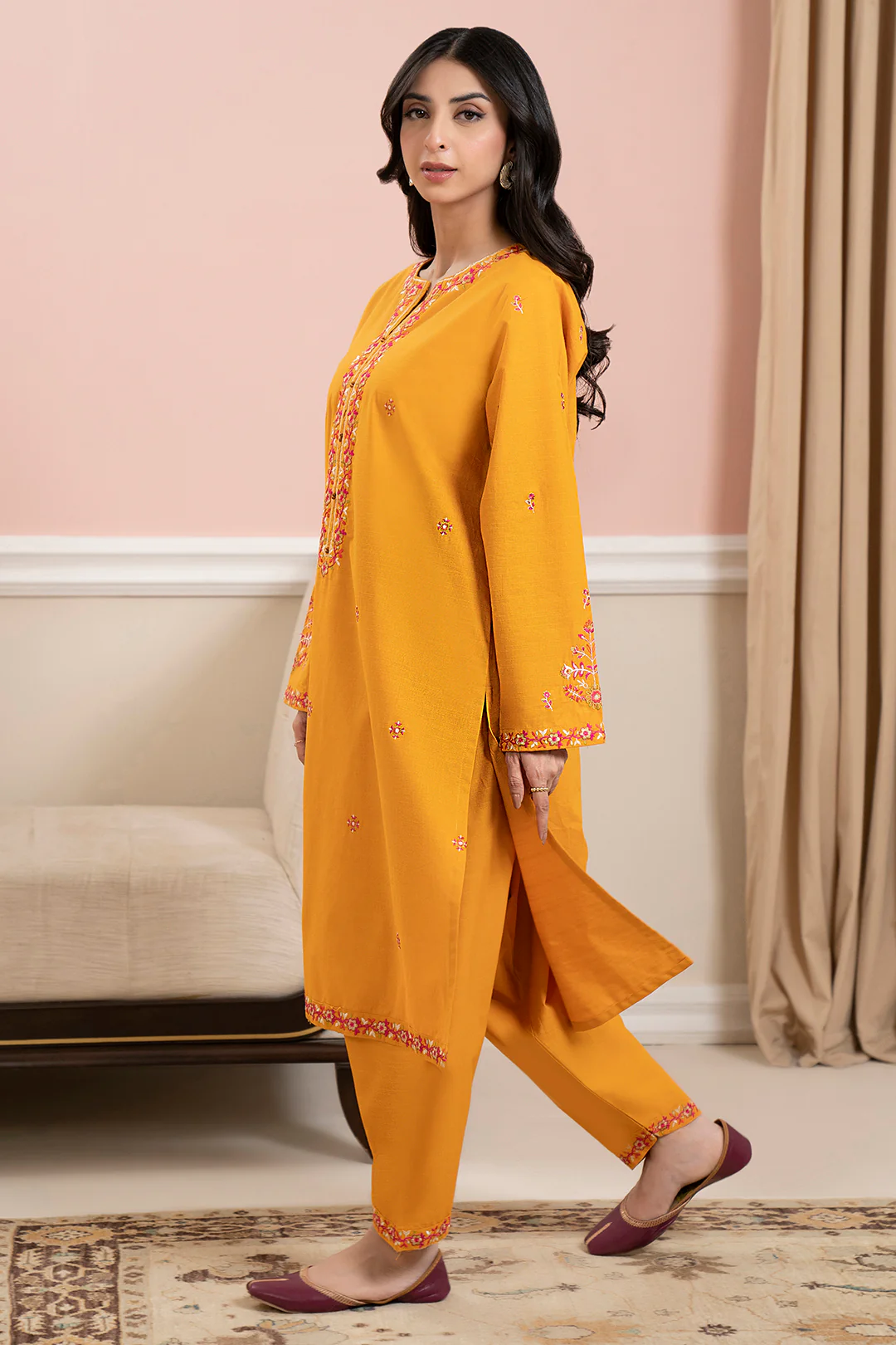 Embroidered Kurta Trouser - 3037 - Image 19