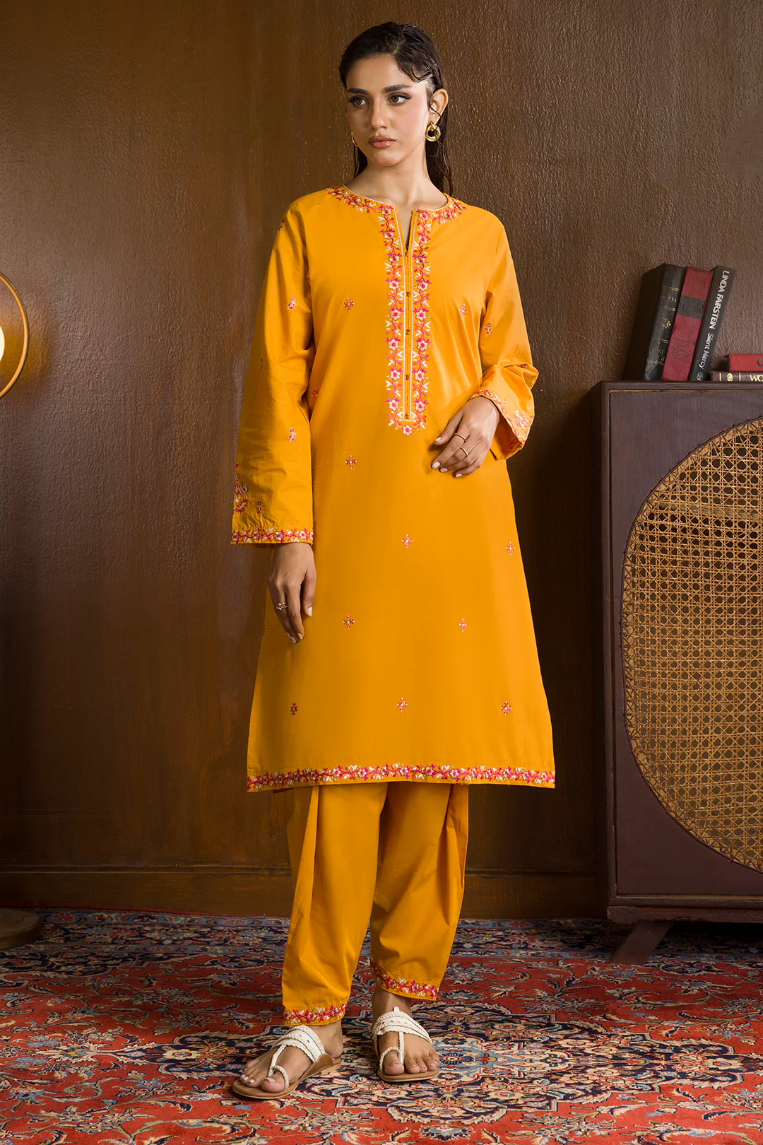 Embroidered Kurta Trouser - 3037 - Image 5