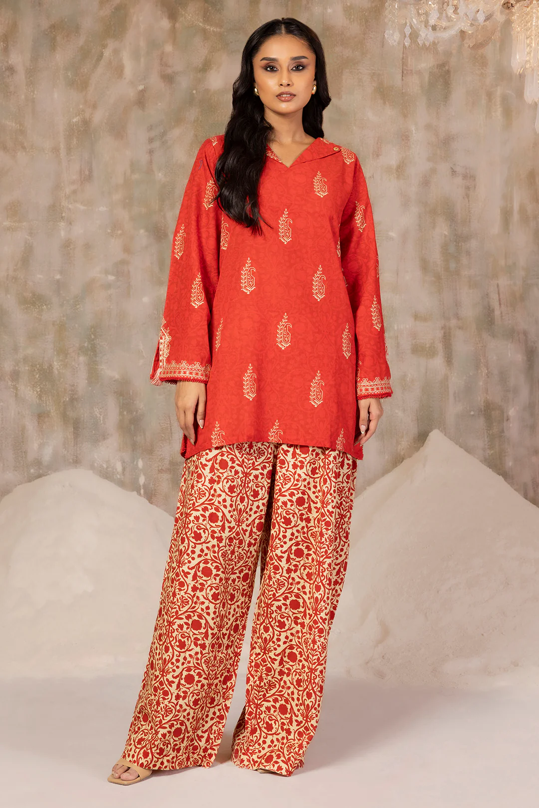 Embroidered Kurta Trouser - 3068 - Image 4