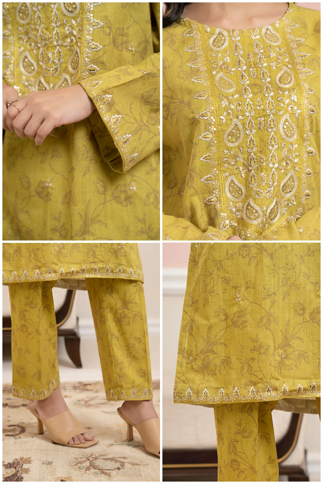 Embroidered Kurta Trouser - 3171 - Image 2