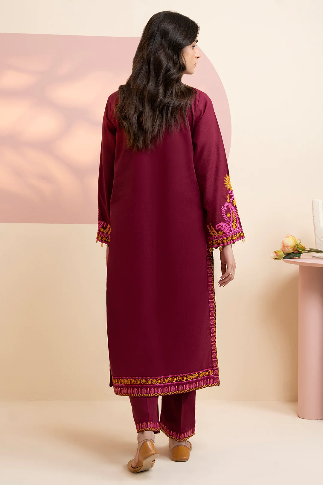 Embroidered Kurta Trouser - 3364 - Image 11