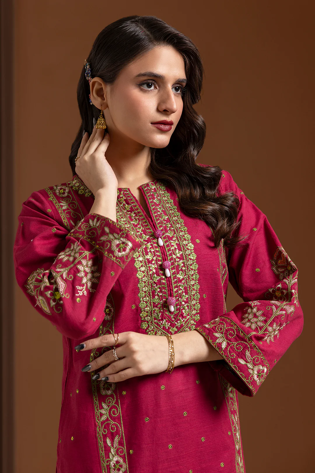Embroidered Kurta Trouser - 3366 - Image 2