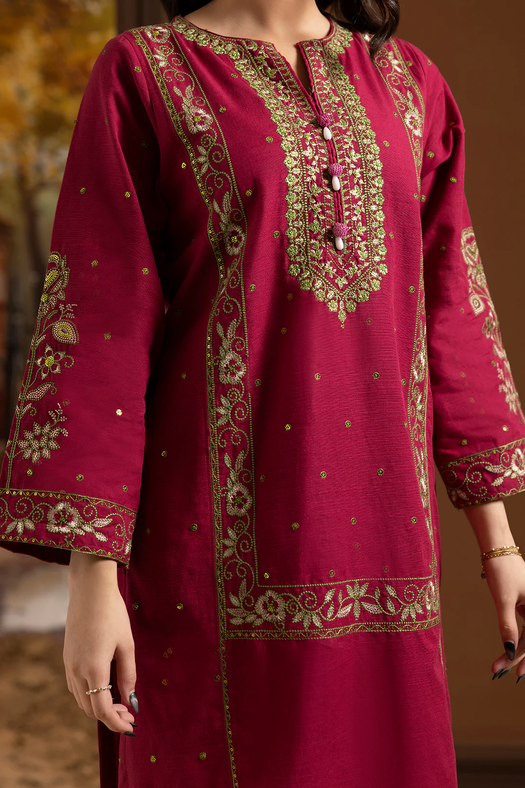 Embroidered Kurta Trouser - 3366 - Image 3
