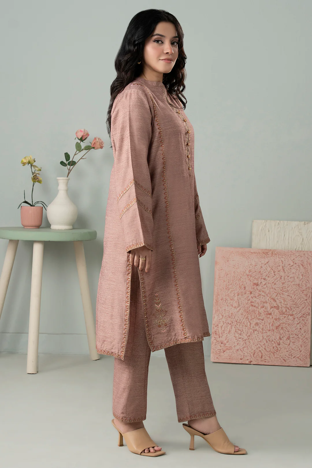Embroidered Kurta Trouser - 3387 - Image 4