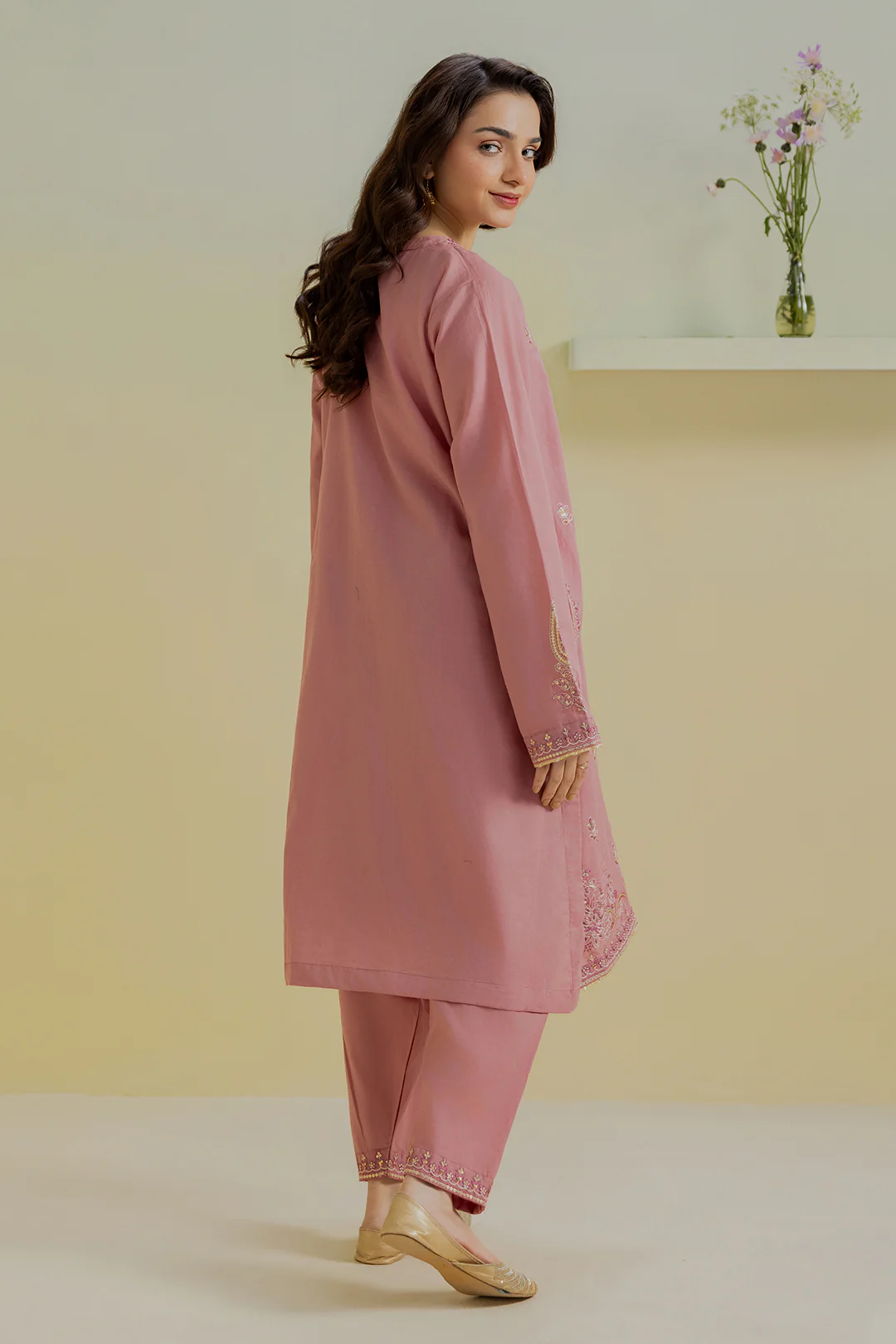 Embroidered Kurta Trouser - 2552 - Image 11