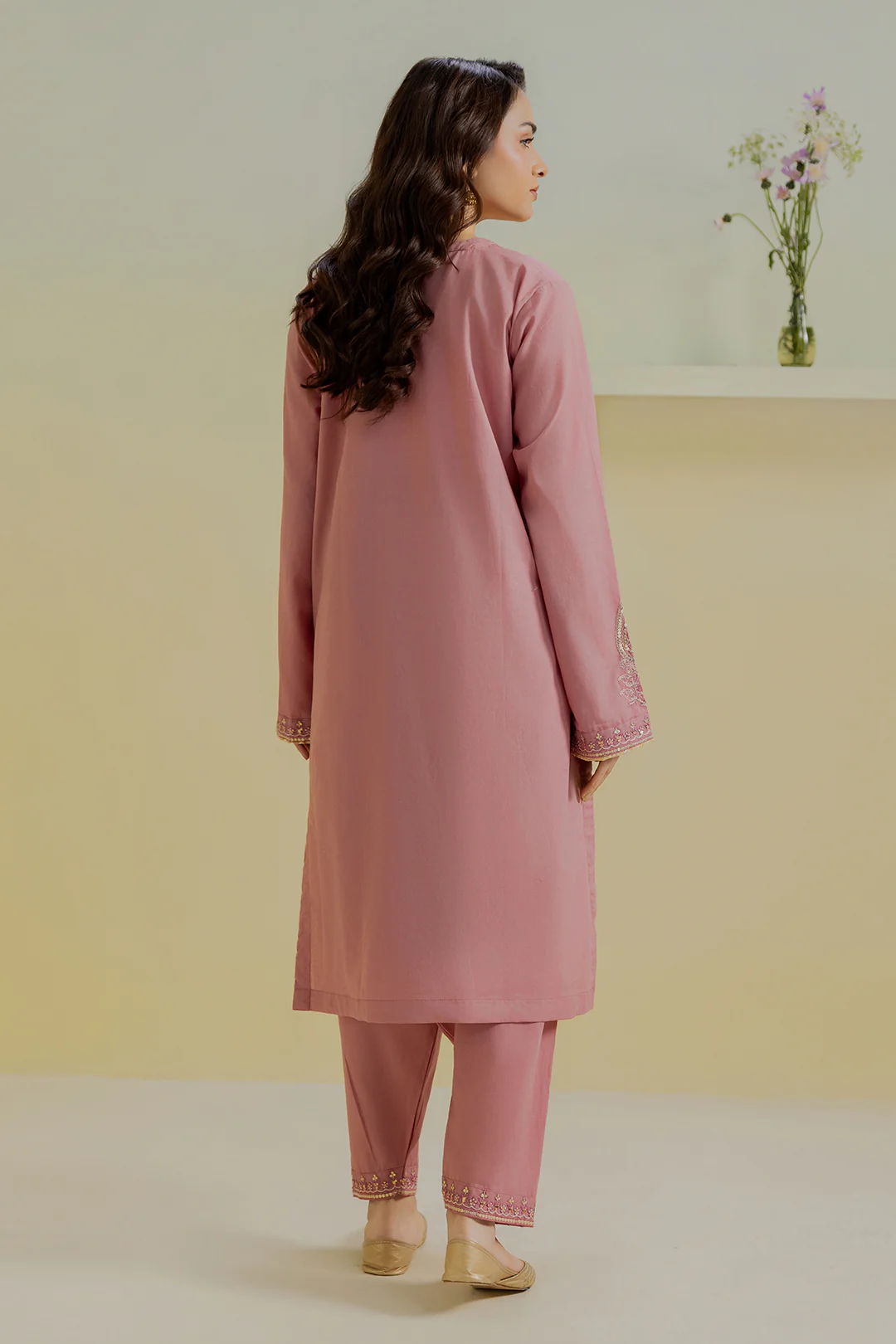 Embroidered Kurta Trouser - 2552 - Image 12