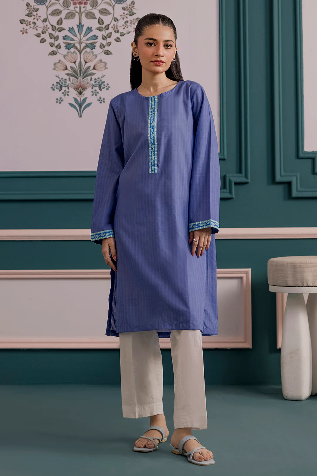 Embroidered Kurta - 2293 - Image 2