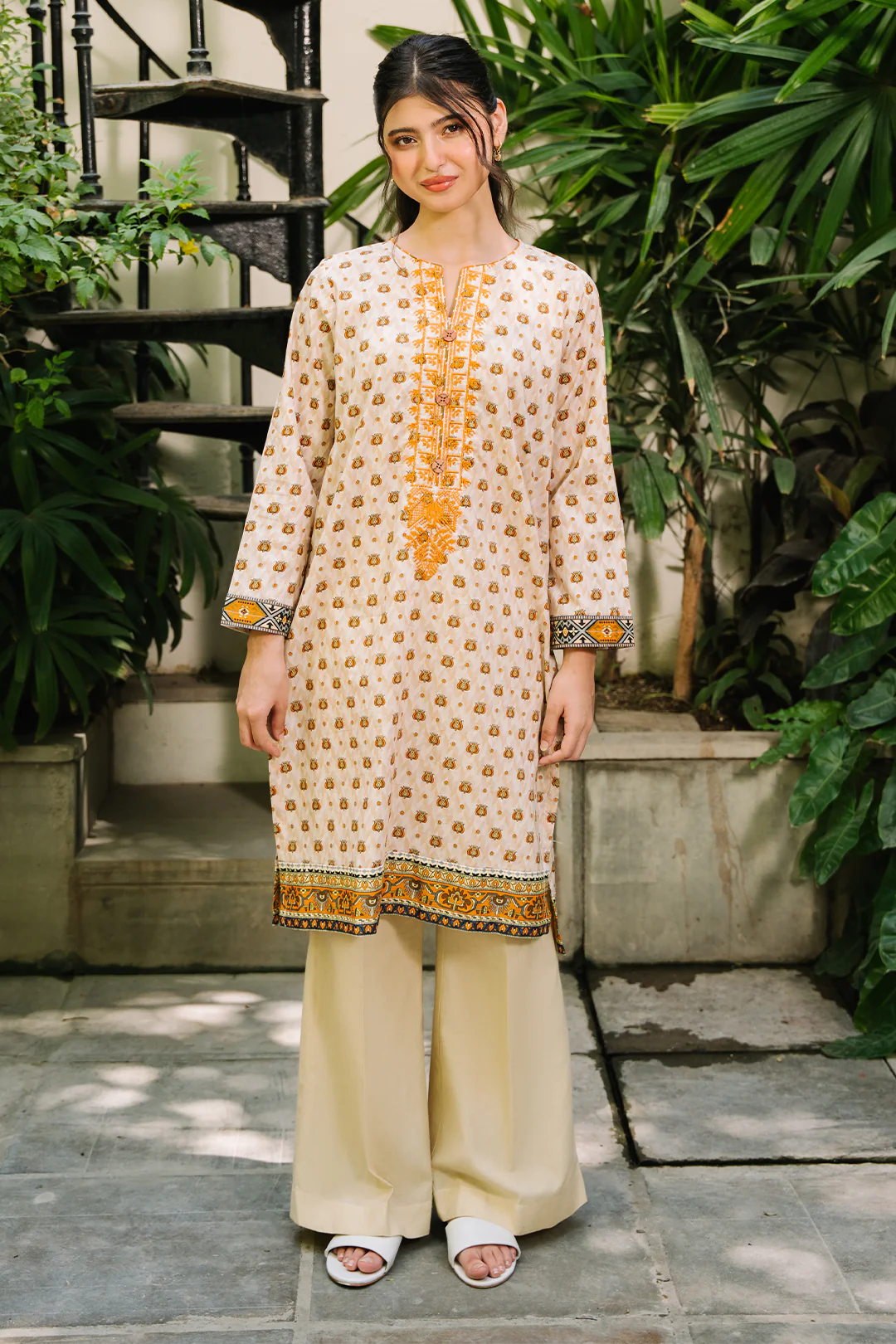 Embroidered Kurta - 2896 - Image 2