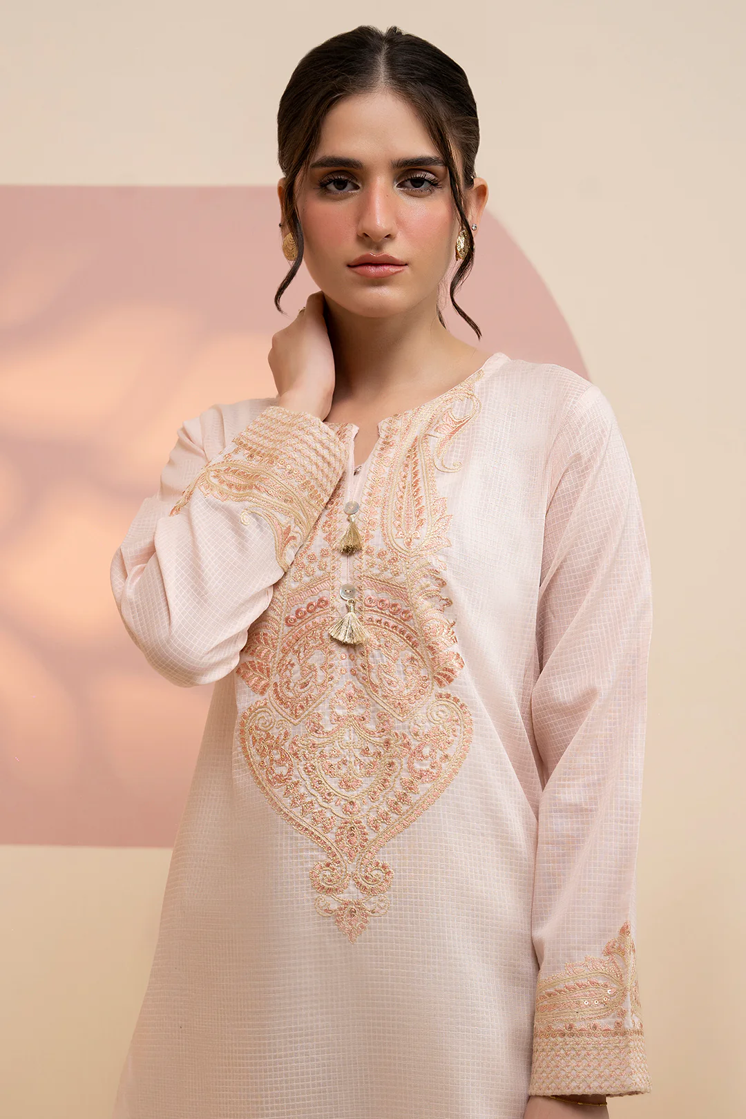 Embroidered Kurta - 2538 - Image 5