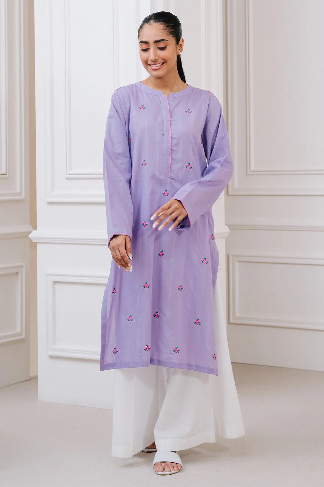 Embroidered Kurta - 1659 - Image 2