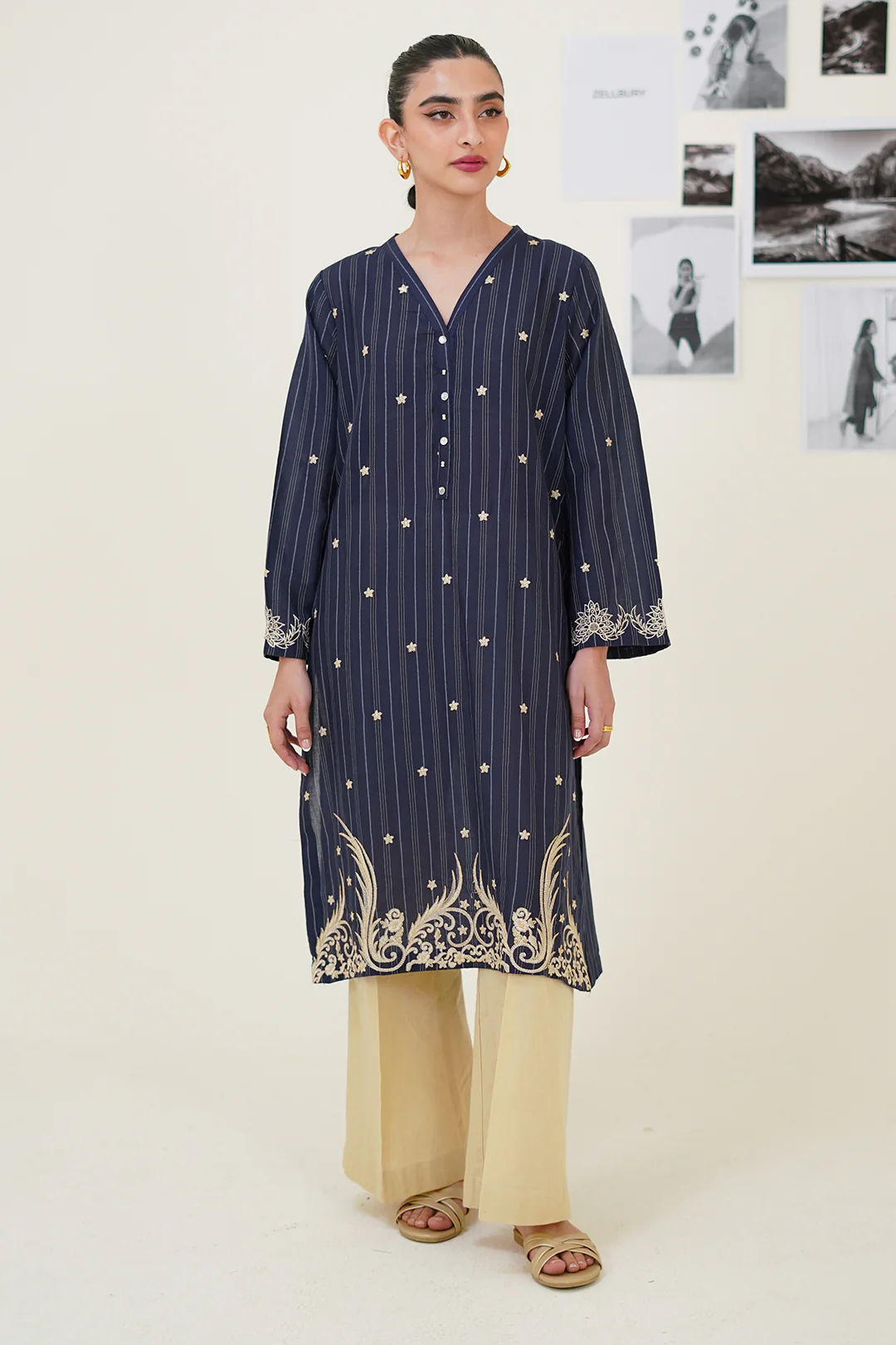 Embroidered Kurta - 1680 - Image 2