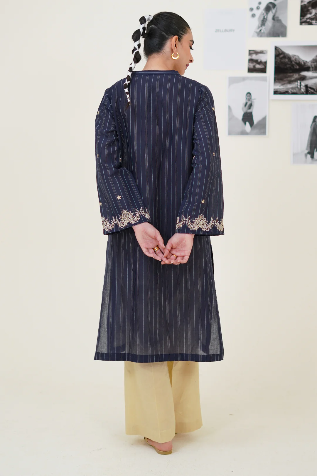 Embroidered Kurta - 1680 - Image 6