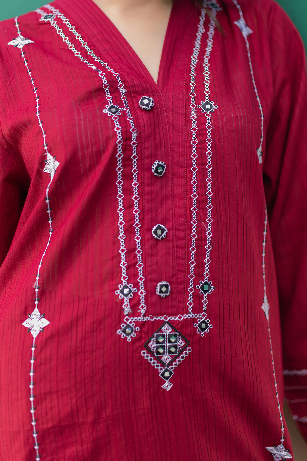 Embroidered Kurta - 2141 - Image 3