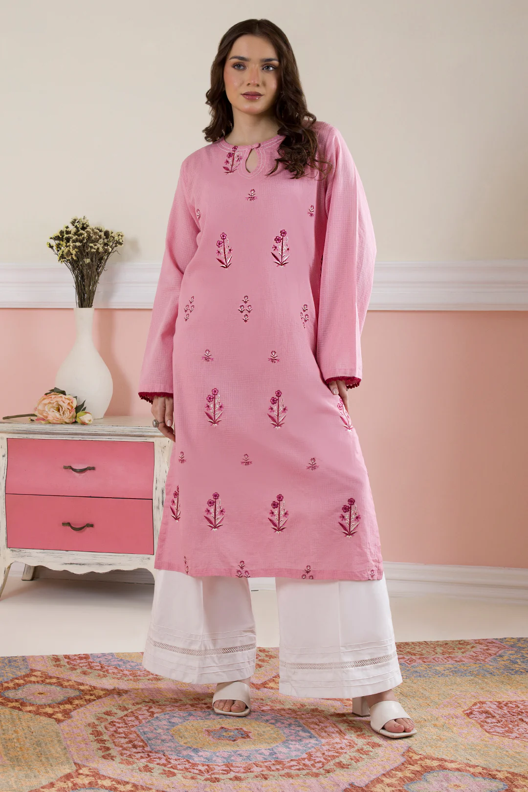 Embroidered Kurta - 1413 - Image 2