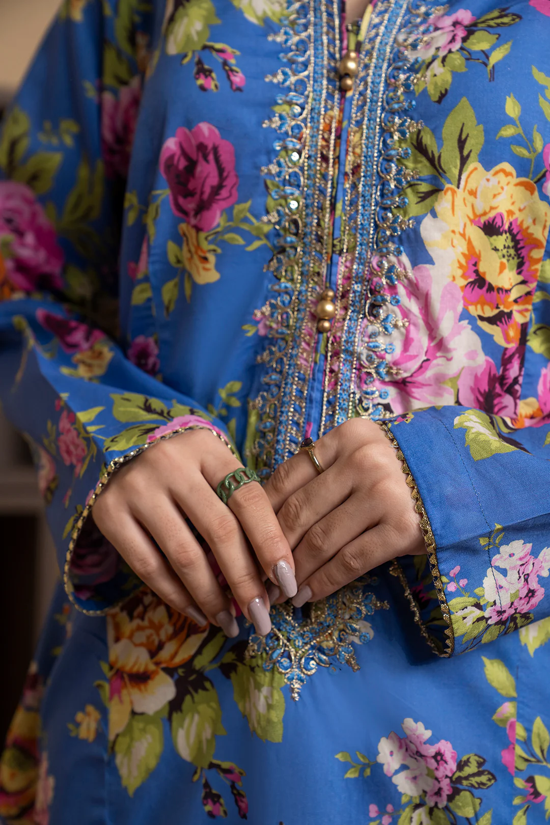 Embroidered Kurta - 1503 - Image 5