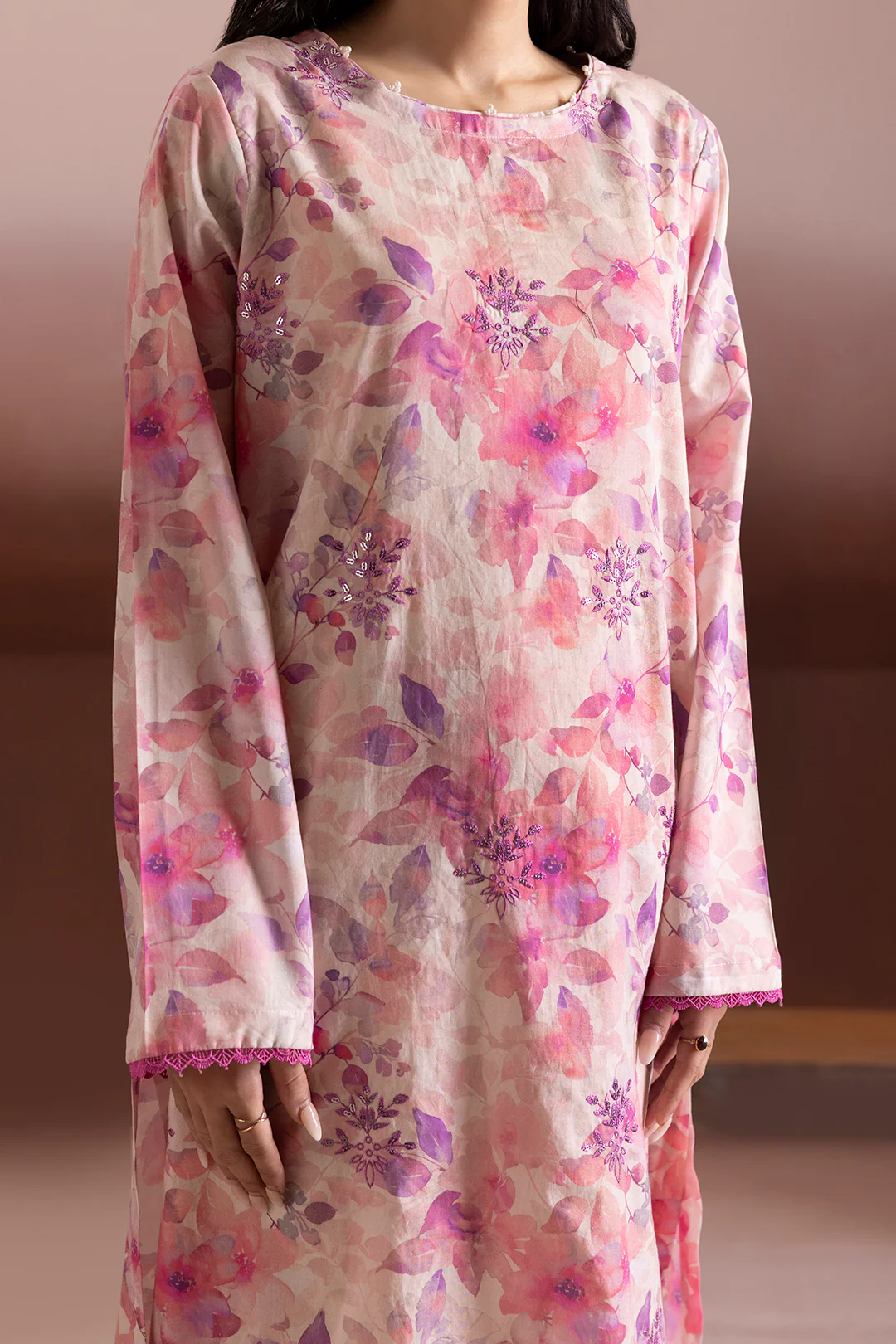 Embroidered Kurta - 2213 - Image 4