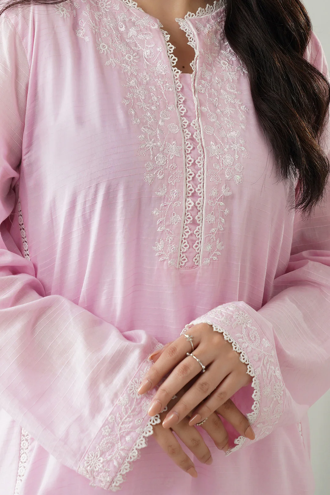 Embroidered Kurta - 2507 - Image 4