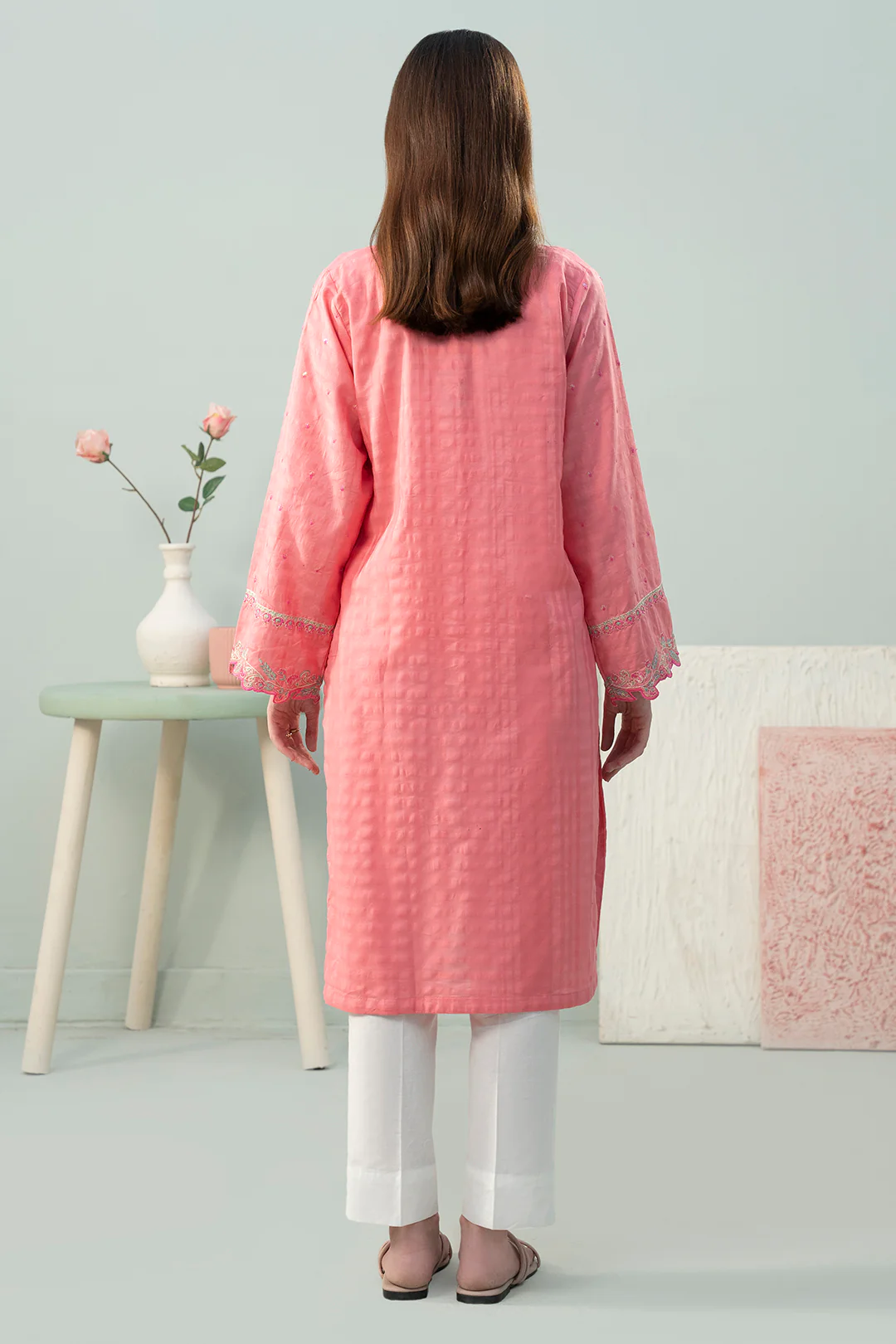 Embroidered Kurta - 2527 - Image 7