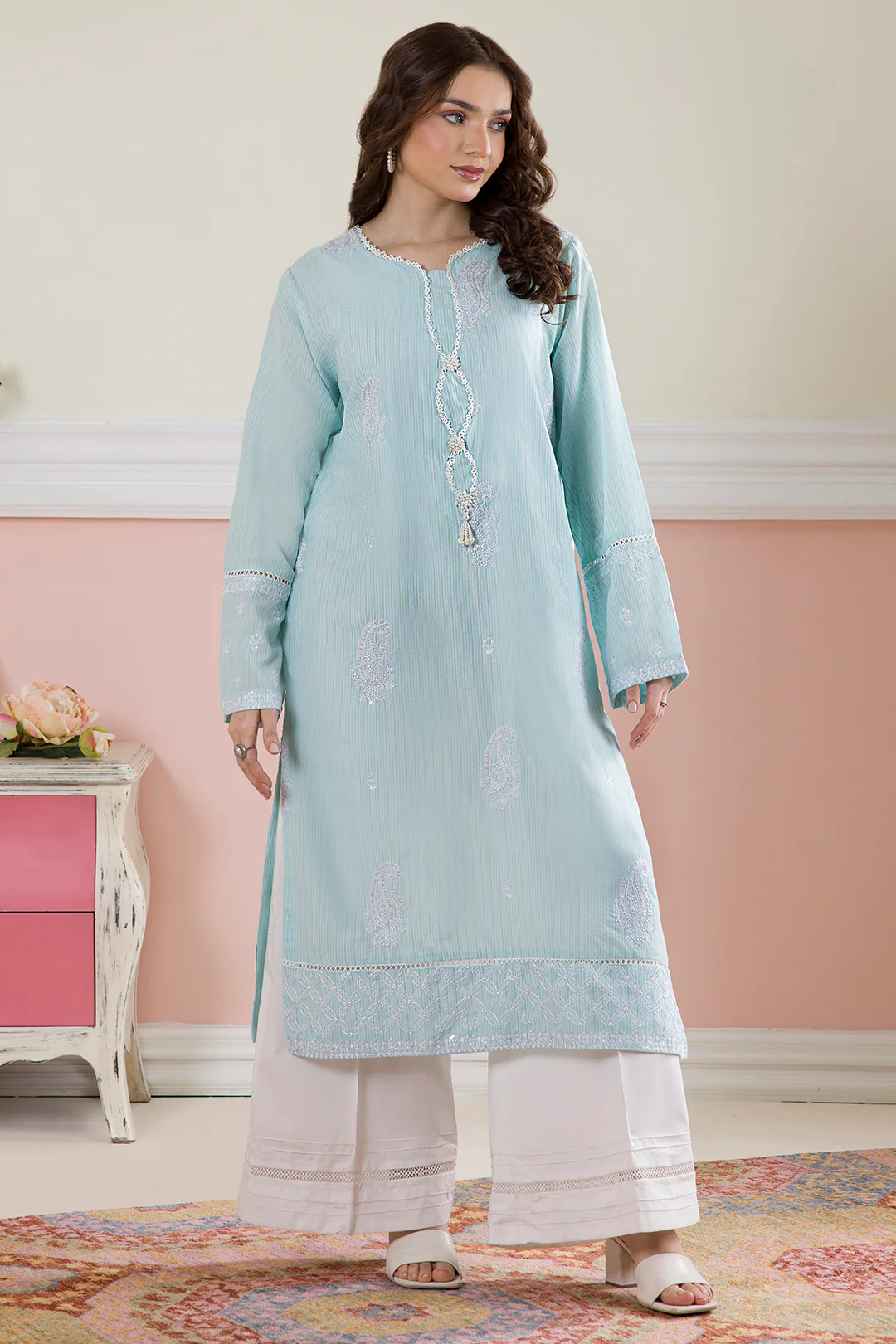 Embroidered Kurta - 2536 - Image 2