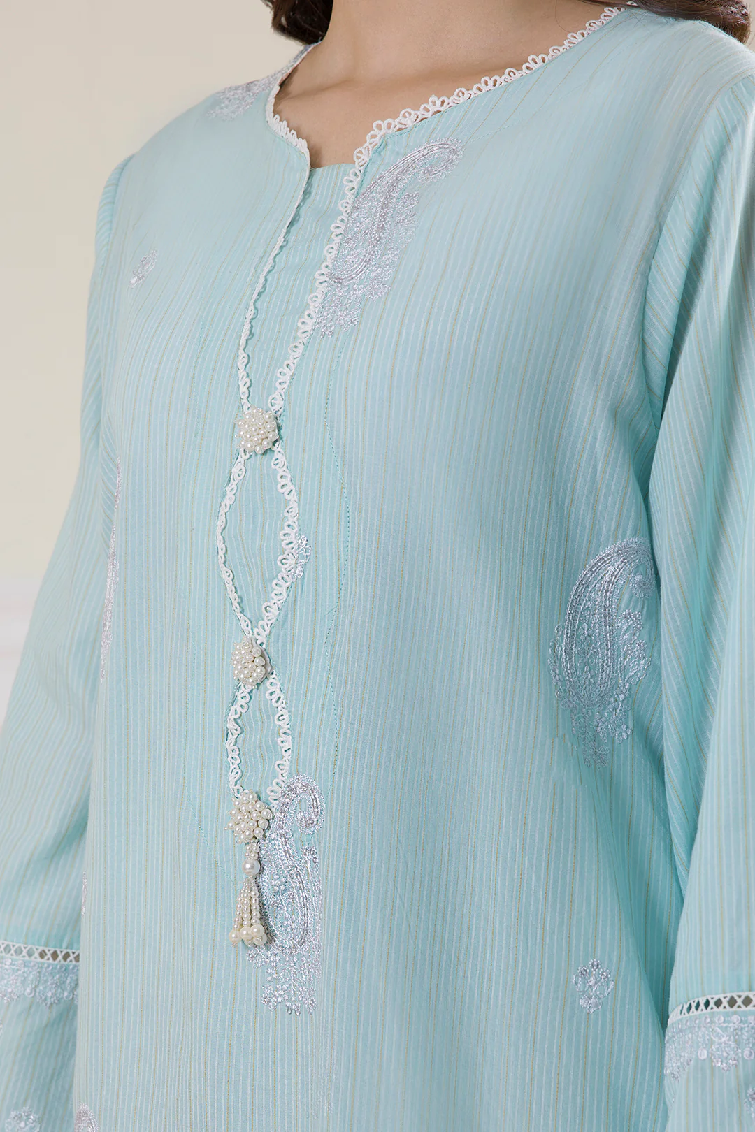 Embroidered Kurta - 2536 - Image 7