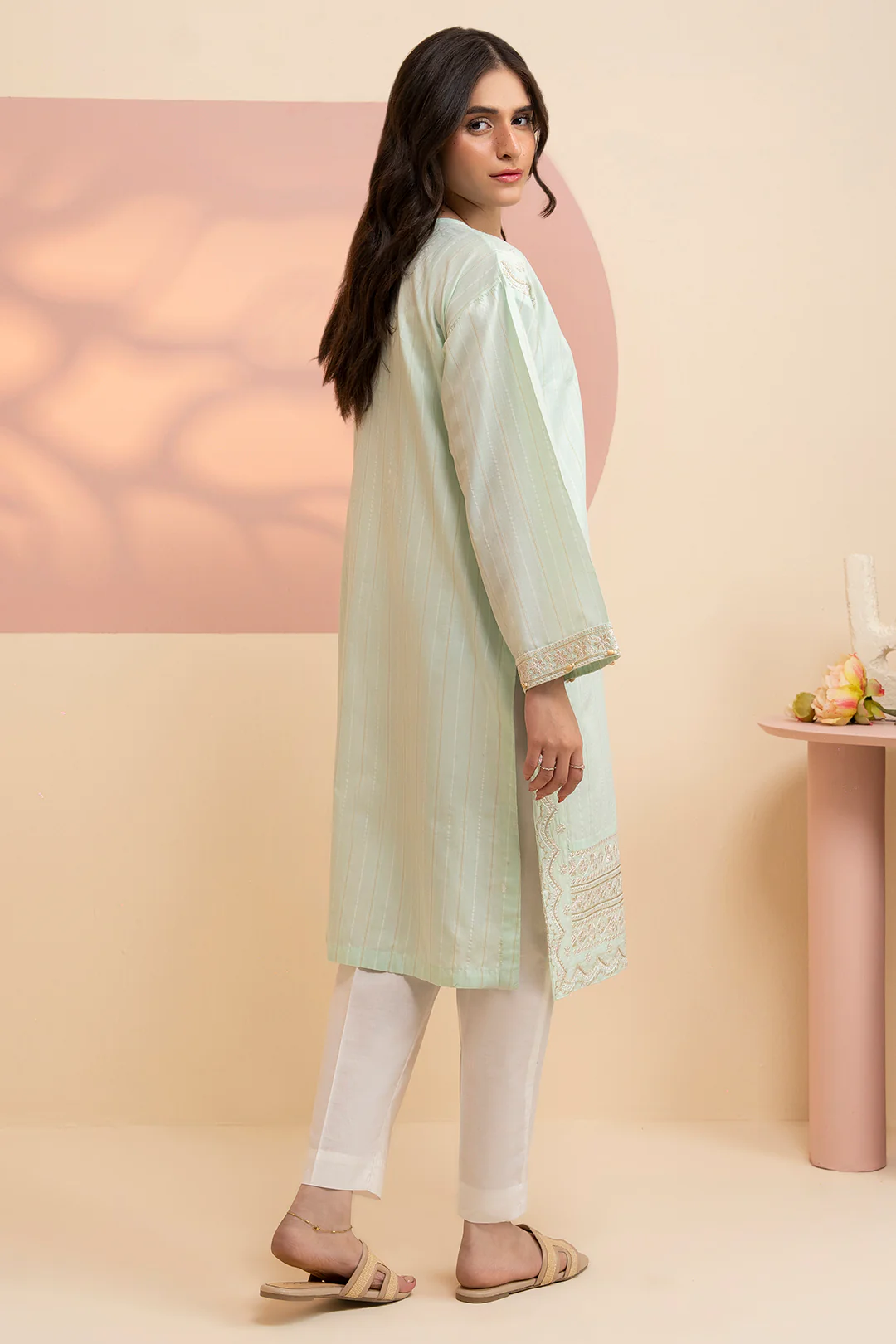 Embroidered Kurta - 2552 - Image 10