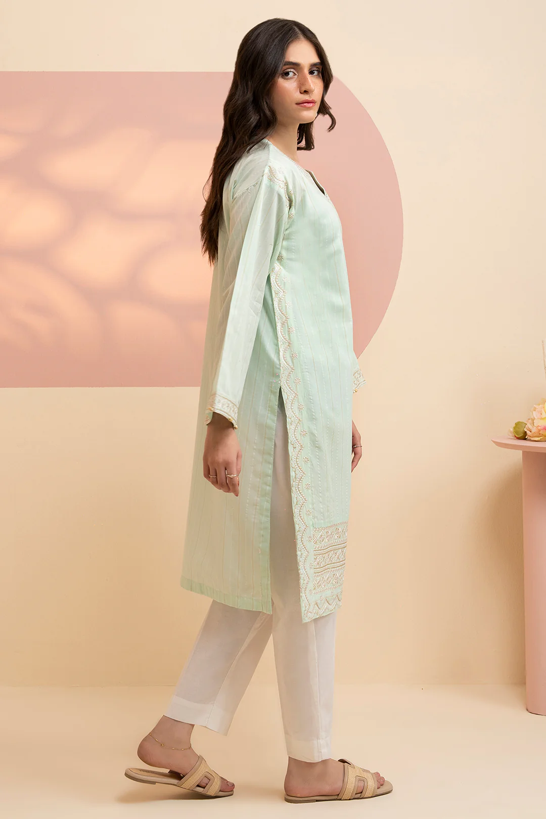 Embroidered Kurta - 2552 - Image 8