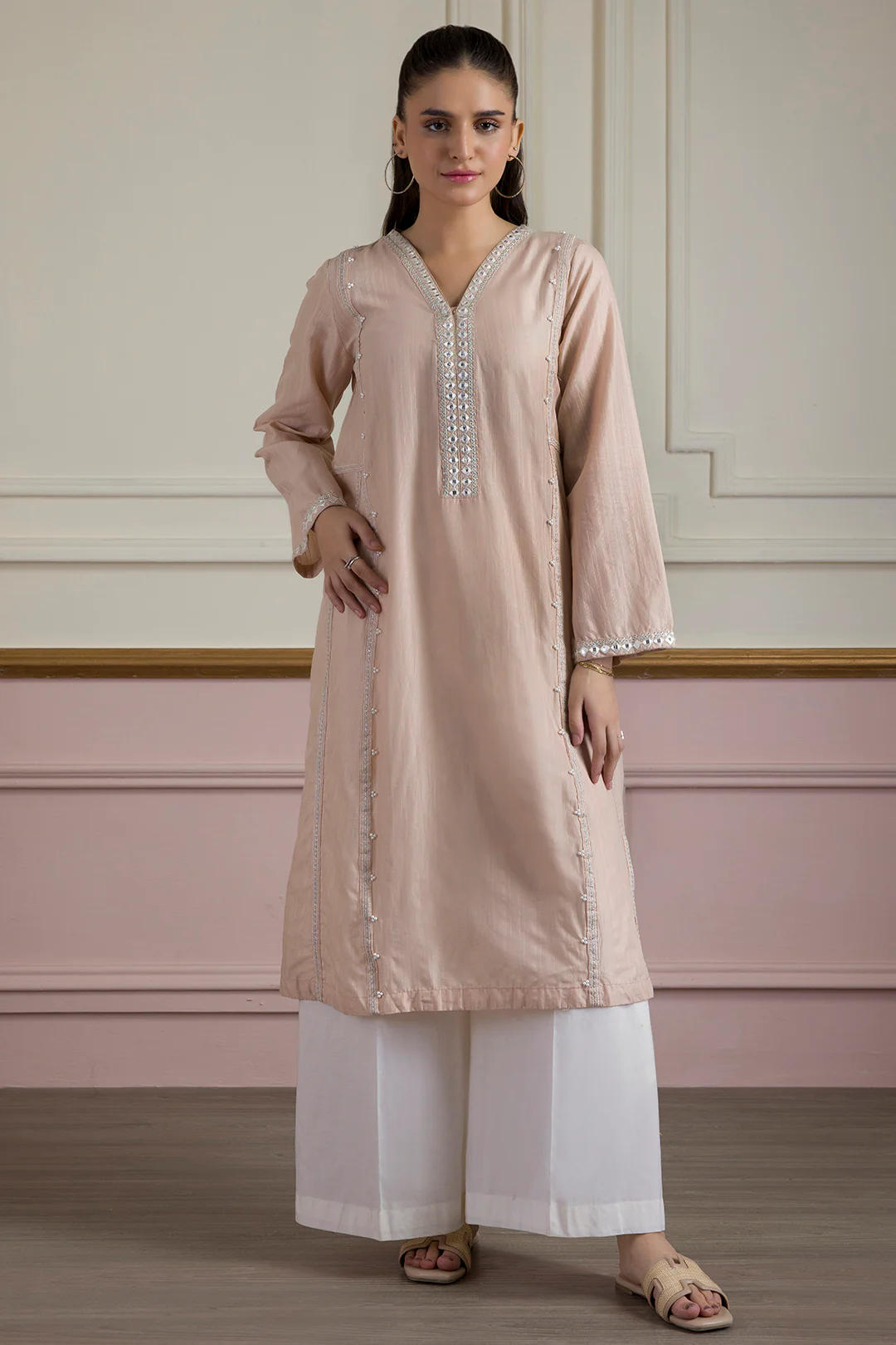 Embroidered Kurta - 2620 - Image 3