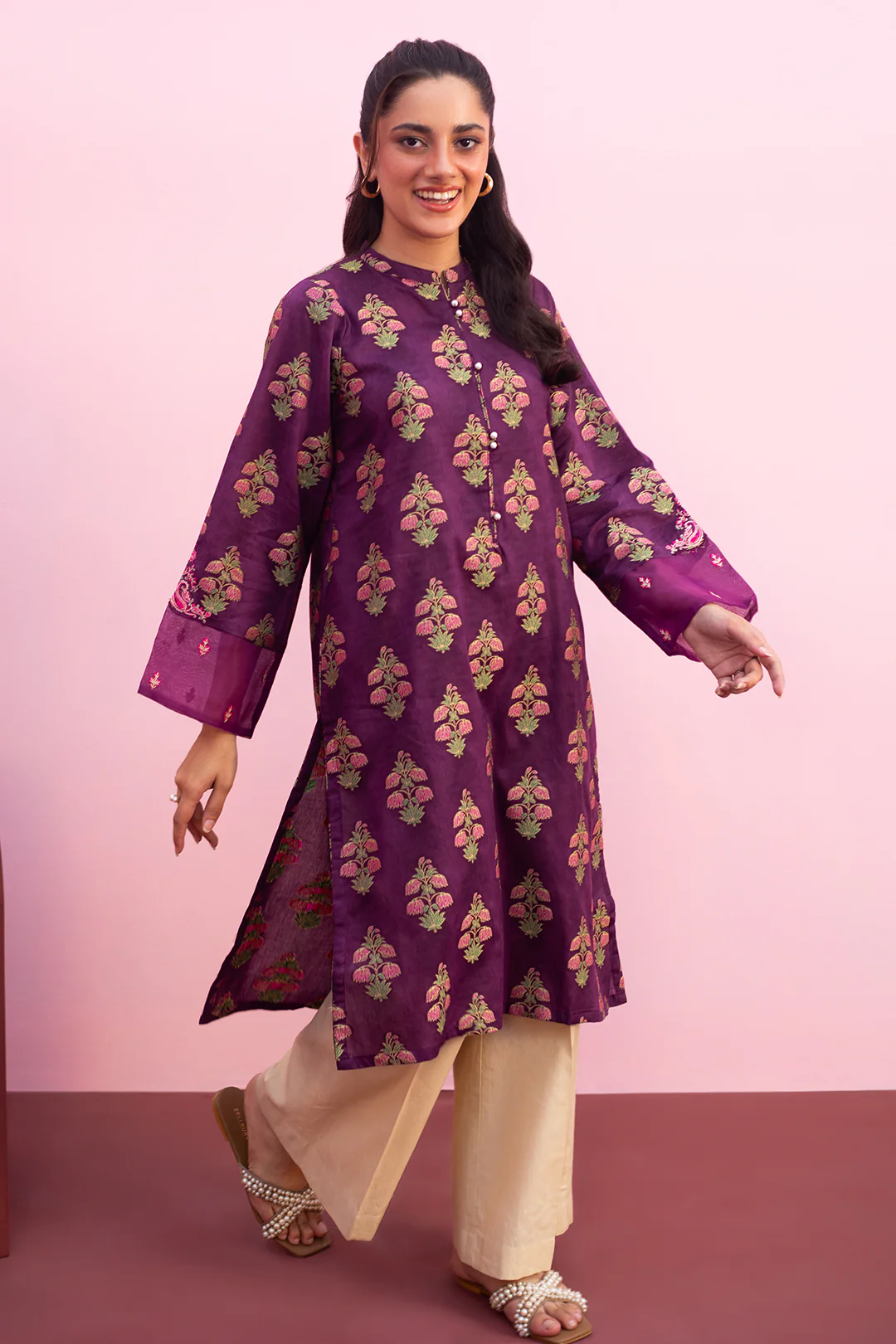 Embroidered Kurta - 1437 - Image 5