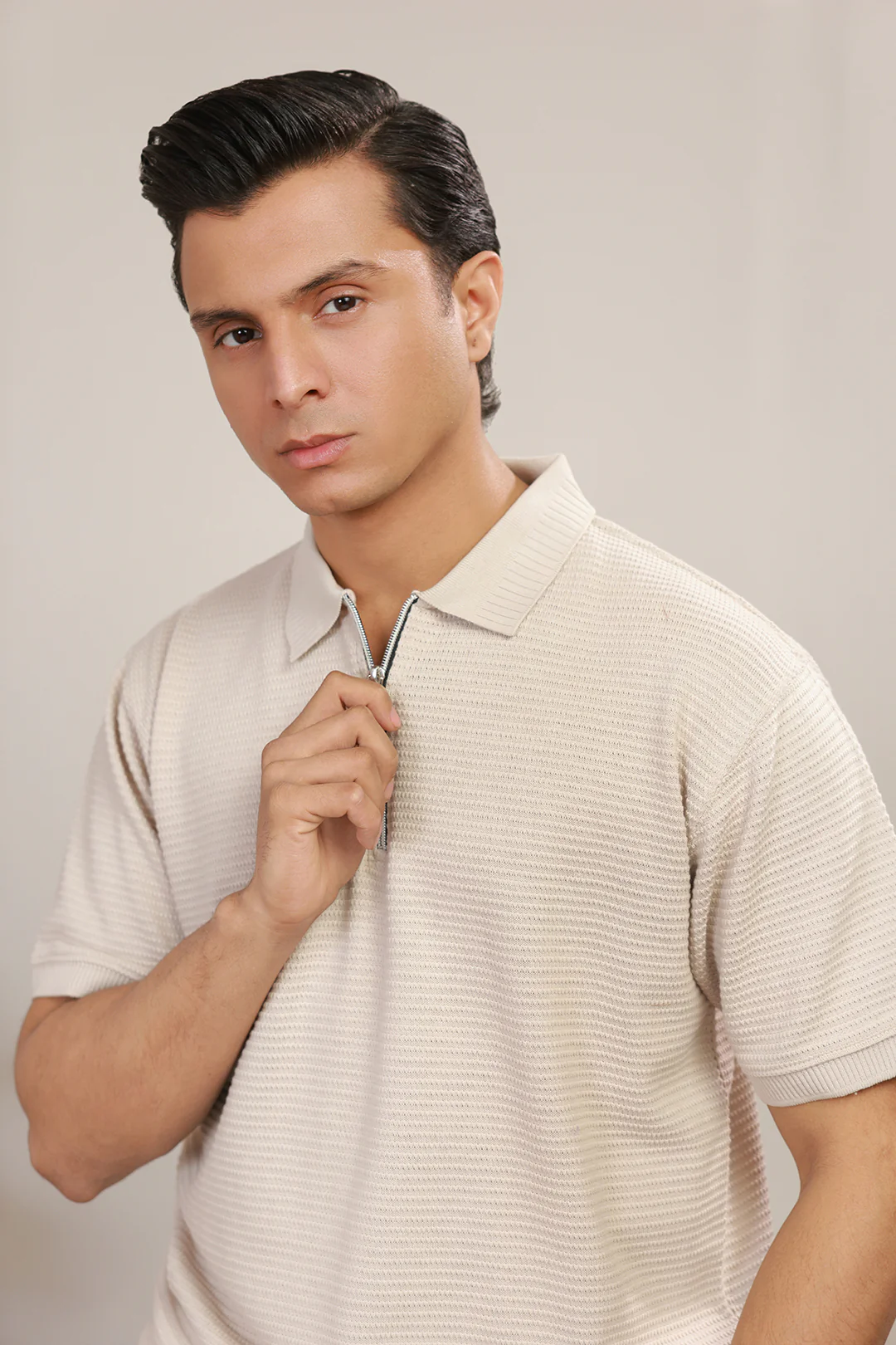 Loose Guage Zipper Polo - 6001 - Image 2