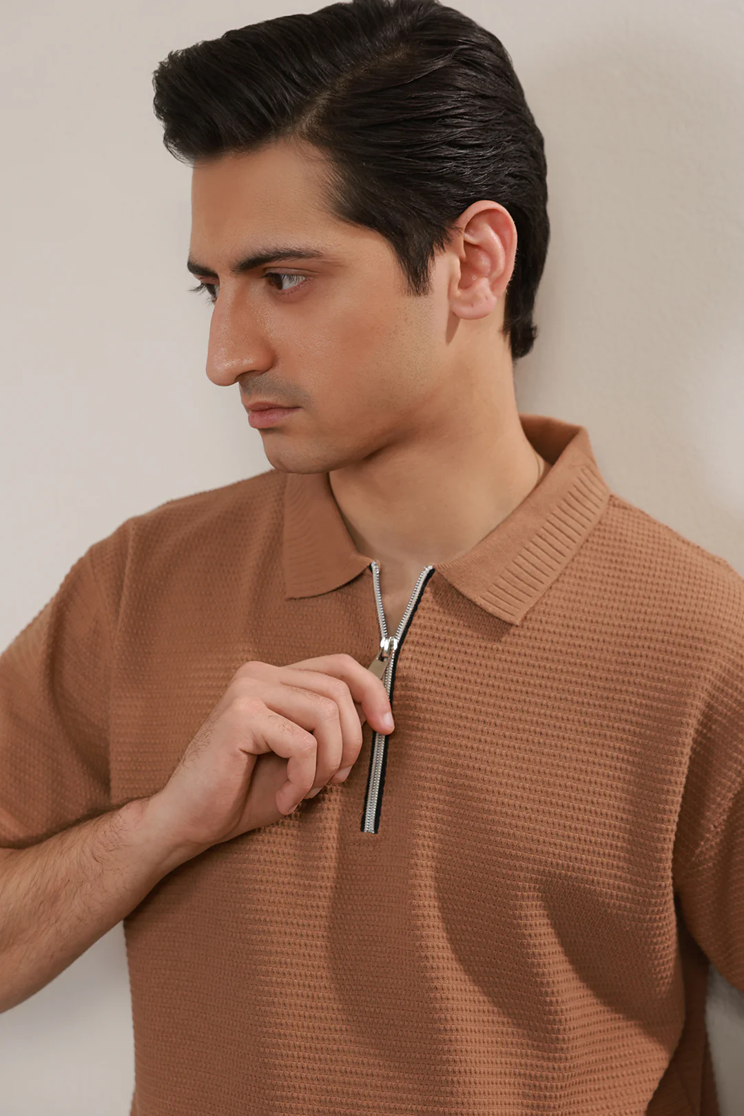 Loose Guage Zipper Polo - 6001 - Image 2