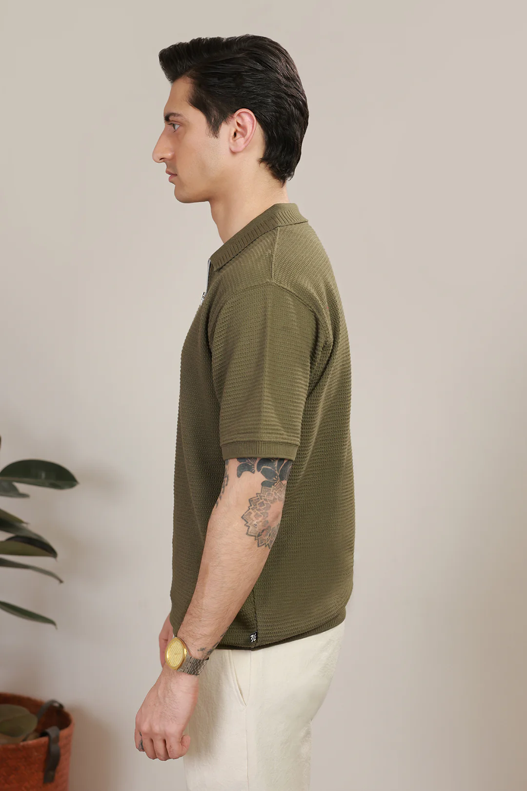 Loose Guage Zipper Polo - 6001 - Image 4