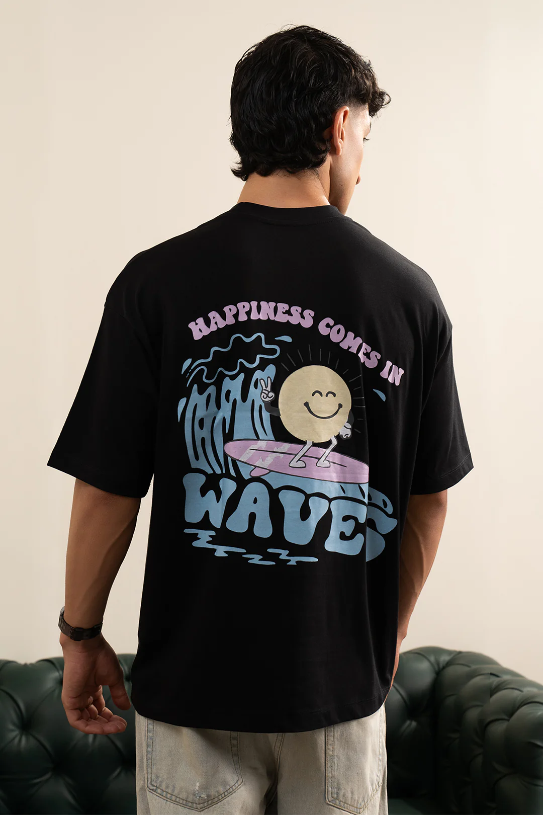 Oversized Graphic T-Shirt - D028 - Image 3