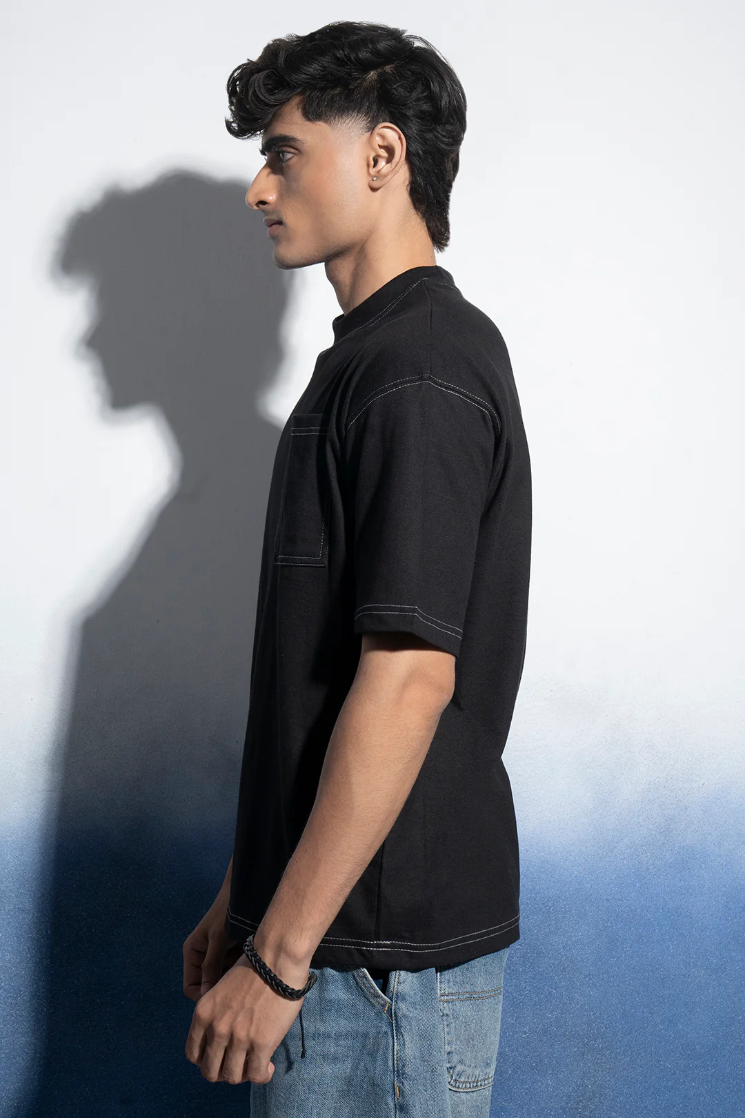 Basic Oversized Pocket T-Shirt - D029 - Image 14